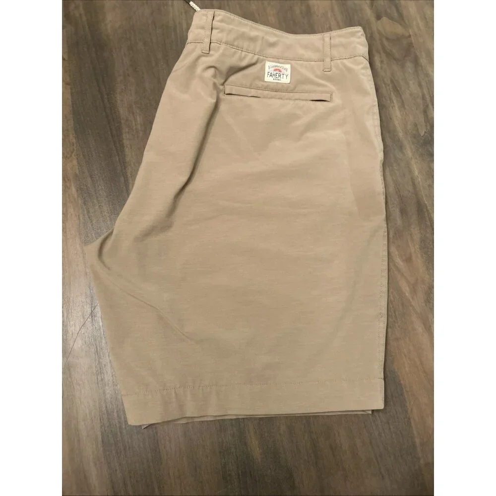 Faherty Shorts Men 40‎ Beige All Day Performance Hybrid Drawstring Lightweight